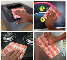 Multipurpose Cotton Kitchen Cleaning washing Dusting Cloth , car byke furnituter office home house Table Wiping Napkin , Roti / Chapati Kapda , Tea Towel , Duster 18x18 Inch Pack of 12 Multicolor-thumb2