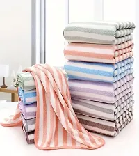 Classic Microfiber Striped Towels for Unisex, Assorted-thumb2