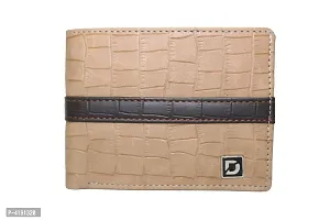 Tan Brown Artificial Leather Wallet For Men-thumb1