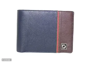 Blue Brown  Artificial Leather Wallet For Men-thumb2