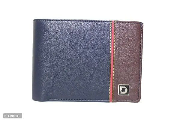 Blue Brown  Artificial Leather Wallet For Men-thumb3