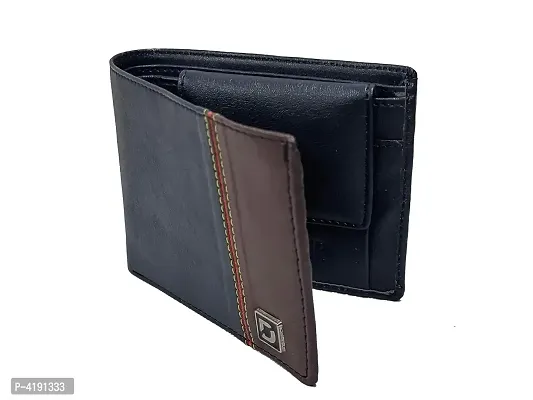 Blue Brown  Artificial Leather Wallet For Men-thumb4