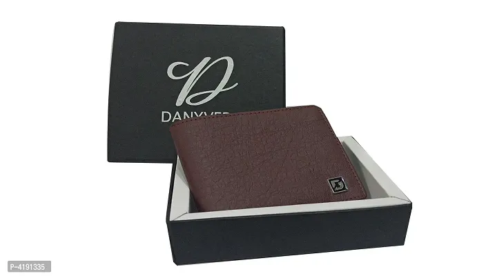 Brown  Artificial Leather Wallet For Men - Compact Size