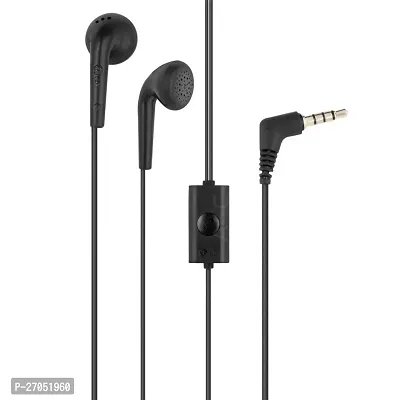 Stylish Black In-ear Wired - 3.5 MM Single Pin Headsets-thumb0