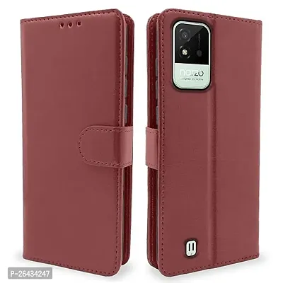 Realme C20 Realme C11 2021 Narzo 50i Brown Flip Cover