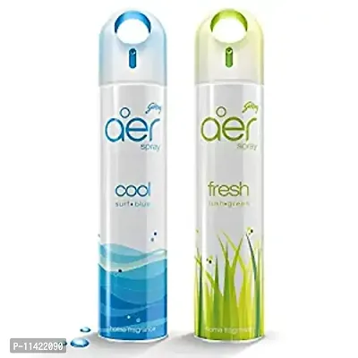 Godrej aer spray, Air Freshener for Home And Office - Cool Surf Blue And Fresh Lush Green | L-thumb0