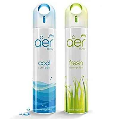 Godrej aer spray, Air Freshener for Home And Office - Cool Surf Blue And Fresh Lush Green | L