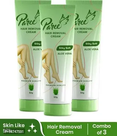 Paree Hair Removal Cream for Women | Silky Soft Smoothing Skin with Aloe Vera Extract Creamnbsp;nbsp;(150 g, Set of 3)