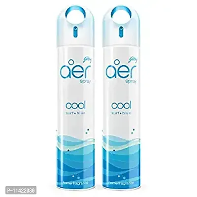 Godrej aer Spray | Room Freshener for Home And Office - Cool Surf Blue | Pack of 2 (220 ml each)-thumb0