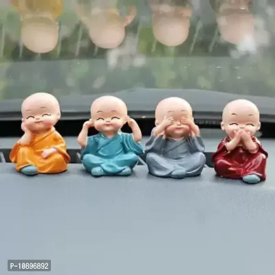 4 Little Cute Hat baby monk buddha showpiece for home decor-thumb0