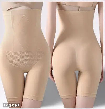 Stylish Beige Cotton Blend Solid Tummy Shaper For Women