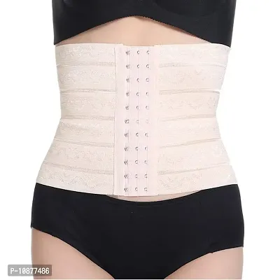 Stylish Beige Cotton Blend Solid Tummy Shaper For Women-thumb0