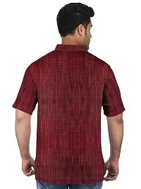 Reliable Maroon Khadi Self Pattern Short Length Kurta For Men-thumb1