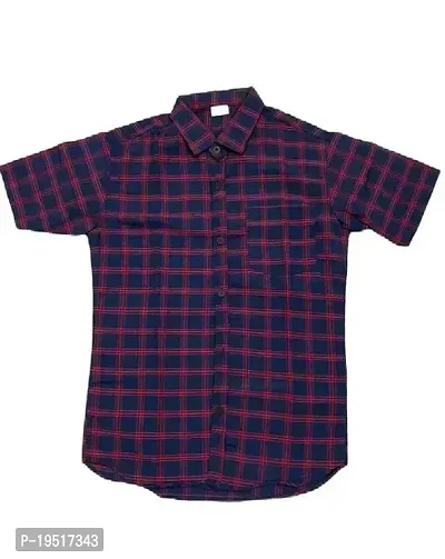 Reliable Purple Cotton Short Sleeves Casual Shirt For Men
