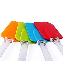 Useful Small Silicone Non-Stick Heat Resistant Spatulas, Kitchen Utensils Non-Stick For Cooking, Baking And Mixing -Pack Of 4-thumb3