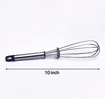 Useful Stainless Steel Wire Whisk, Balloon Whisk, Egg Frother, Milk And Egg Beater -10 Inch-thumb2