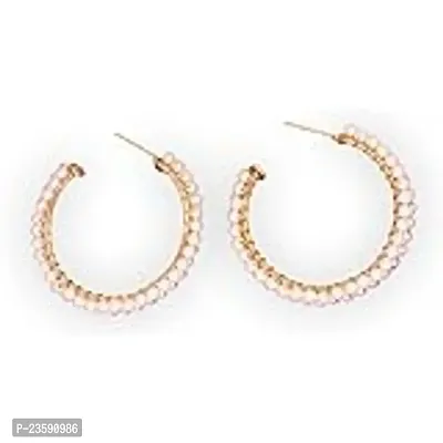 Fancy Golden Brass Earrings For Women