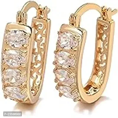 Fancy Golden Brass Earrings For Women-thumb0