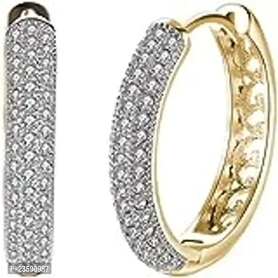 Fancy Golden Brass Earrings For Women-thumb0
