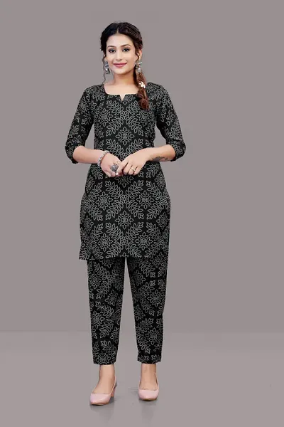 Cotton Blend Kurta Pant Set