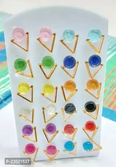 Multicoloured Brass Beads Earrings Combo set For Women