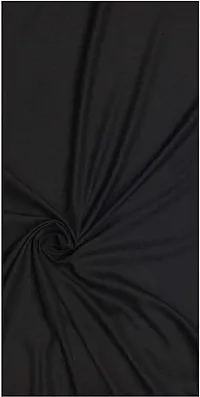 Men's Poly Viscose 1.25 Meter Unstitched Trouser Fabric (Black, Free Size)-thumb3