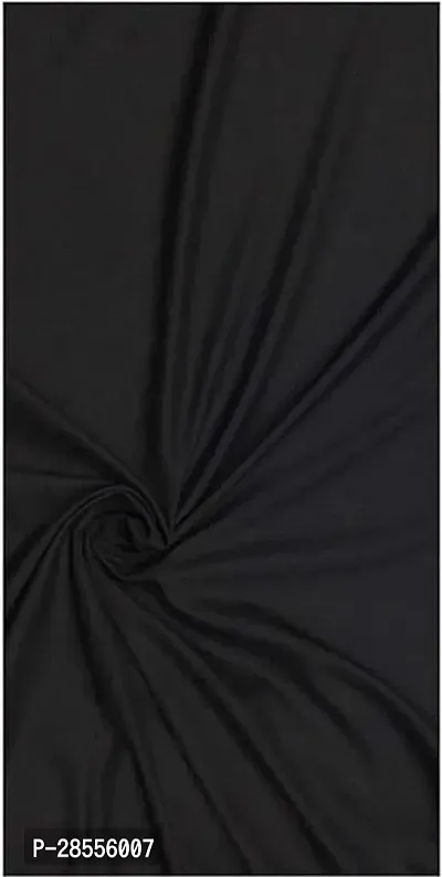 Men's Poly Viscose 1.25 Meter Unstitched Trouser Fabric (Black, Free Size)-thumb4
