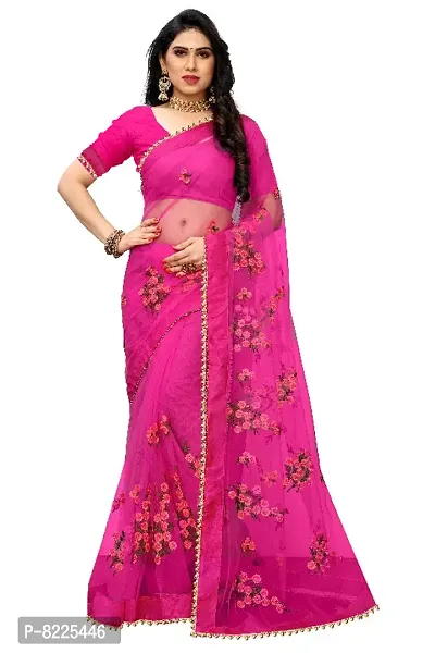 New soft Quality net bollywood designed party  festive wear saree with reach embroidery and stone work saree with soft silk blouse piece-thumb0