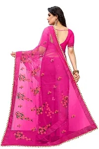 New soft Quality net bollywood designed party  festive wear saree with reach embroidery and stone work saree with soft silk blouse piece-thumb3