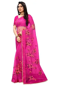 New soft Quality net bollywood designed party  festive wear saree with reach embroidery and stone work saree with soft silk blouse piece-thumb4