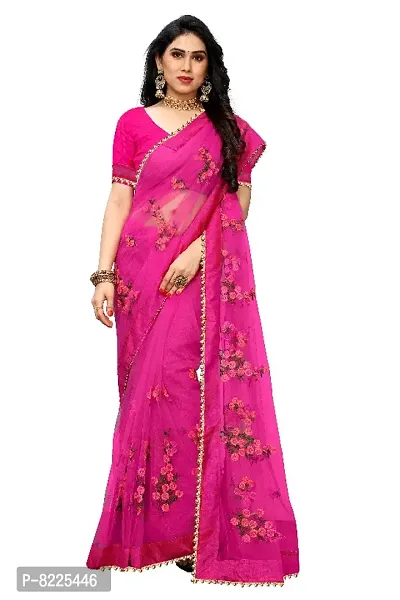 New soft Quality net bollywood designed party  festive wear saree with reach embroidery and stone work saree with soft silk blouse piece-thumb2