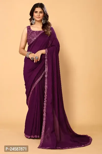 Classic Art Silk  Saree with Blouse piece For Women-thumb0