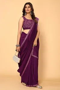 Classic Art Silk  Saree with Blouse piece For Women-thumb1