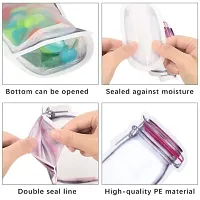 Anshri 6 Pcs (2 Set) Ziplock Bags for Fridge Storage, Bottle Shape Storage Pouch, Mason Jar Bottle Bags Plastic Storage Pouch, Multicolor 2 Pcs 1000 ml, 2 Pcs 500 ml, 2 Pcs 150 ml Zip Lock-thumb4