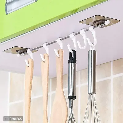 Self Adhesive Kitchen Accessories Items Organizer/Kitchen Rack Stand Holder, Plastic-thumb0