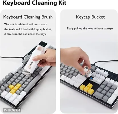 Anshri 7-in-1 Multi-Function Laptop Cleaning Brush/Keyboard Cleaning kit/Gadget Cleaning kit Gap Duster Key-Cap Puller for Laptop, Keyboard and Earphones(Multi Colour)-thumb5