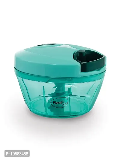 Pigeon Polypropylene Mini Handy and Compact Chopper with 3 Blades for Effortlessly Chopping Vegetables and Fruits for Your Kitchen Green, 400 ml-thumb2