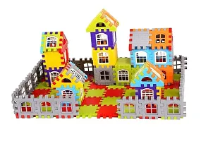 Anshri Building Blocks for Kids, (72 Pieces Blocks) House Building Blocks with Windows, Block Game for Kids (Multicolor) (House Block)-thumb1