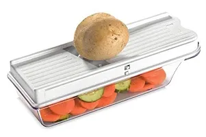 Stainless Steel, Plastic Vegetable And Dry Fruit Slicer Cutter, Multicolour-thumb1