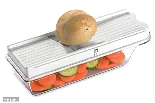 Stainless Steel, Plastic Vegetable And Dry Fruit Slicer Cutter, Multicolour-thumb2