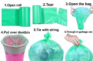 Anshri Black Garbage Bags Medium 90 Pcs | 30 Pcs x Pack of 3 Rolls | 19 x 21 Inch | Dustbin Bags/Trash Bags/Dustbin Covers for Wet and Dry Waste-thumb1