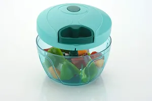 450ml  1000 ml Multipurpose Premium Plastic Vegetable Handy Chopper Mixer Vegetables and Fruits | Food | Salad | Onion with 5 Stainless Steel Blades and 1 Plastic Whisker-thumb2