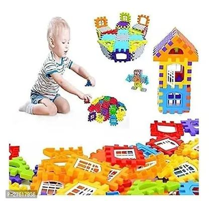Anshri My Happy House Building Blocks Toys for Kids, Boys  Girls with Attractive Windows and Smooth Rounded Edges (Multi, 72 Blocks + 35 Windows, for Age 3+ Years)-thumb5