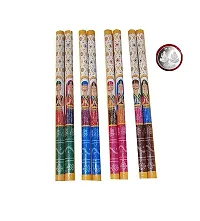 Dandiya Decorated Wooden Dandiya Sticks for Dance  14.4 Inches With Silver Color Coin-thumb2