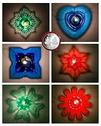 Anshri Plastic Transparent Diya for Diwali Set of 12-thumb2