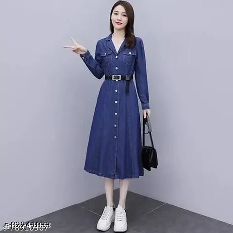 Women Stylish Solid Dress