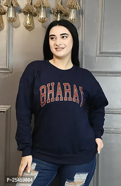 Woman Blue Winter Sweatshirt-Bharat
