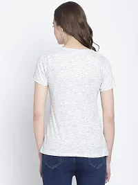moonaah Women White Cotton T-Shirt(TEE-2316)-thumb2