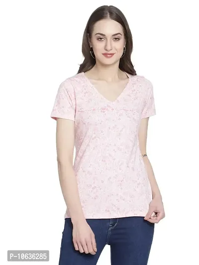 moonaah Women Multicolor Cotton T-Shirt(TEE-2324)