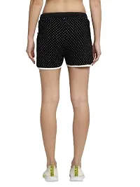 moonaah Women Black Slim Fit Solid Smart Shorts XS-thumb3